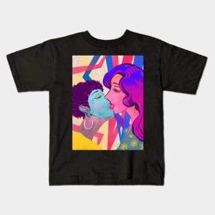 Femme Kiss (LGBTQ Support Piece) Kids T-Shirt